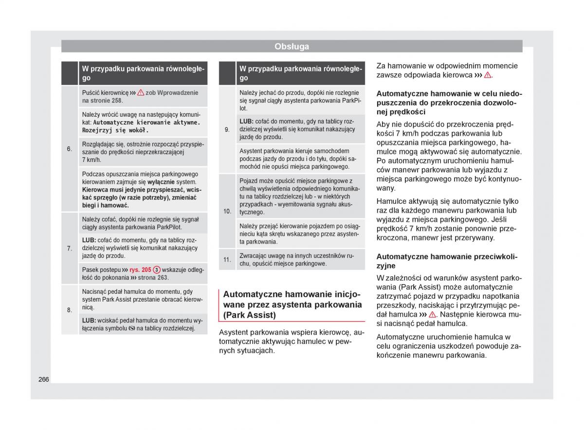 Seat Ateca instrukcja obslugi / page 268