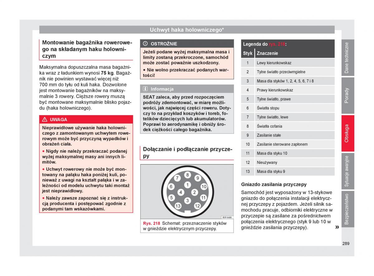 Seat Ateca instrukcja obslugi / page 291