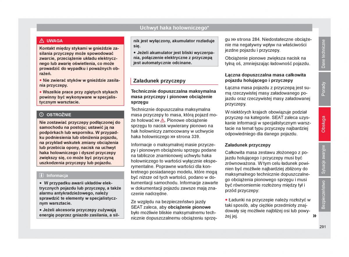 Seat Ateca instrukcja obslugi / page 293