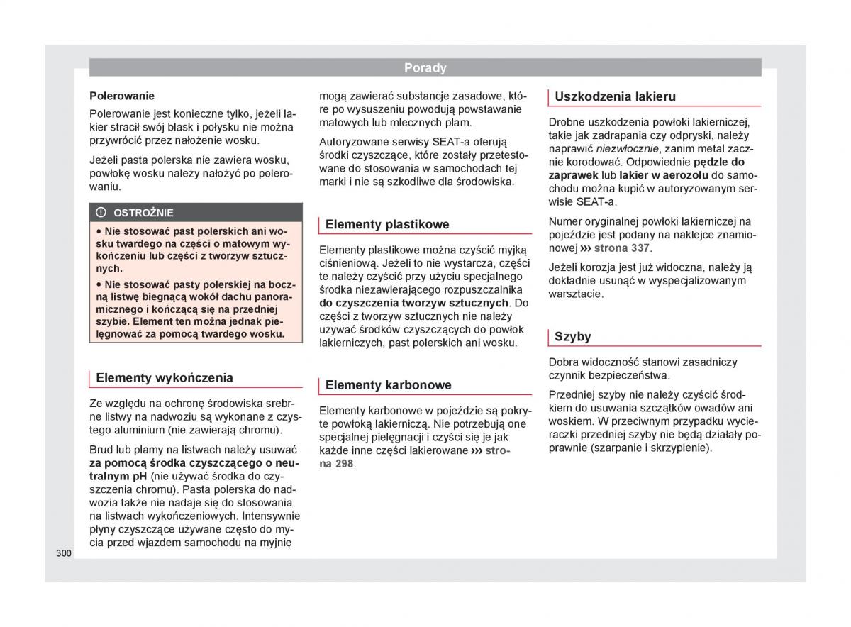 Seat Ateca instrukcja obslugi / page 302