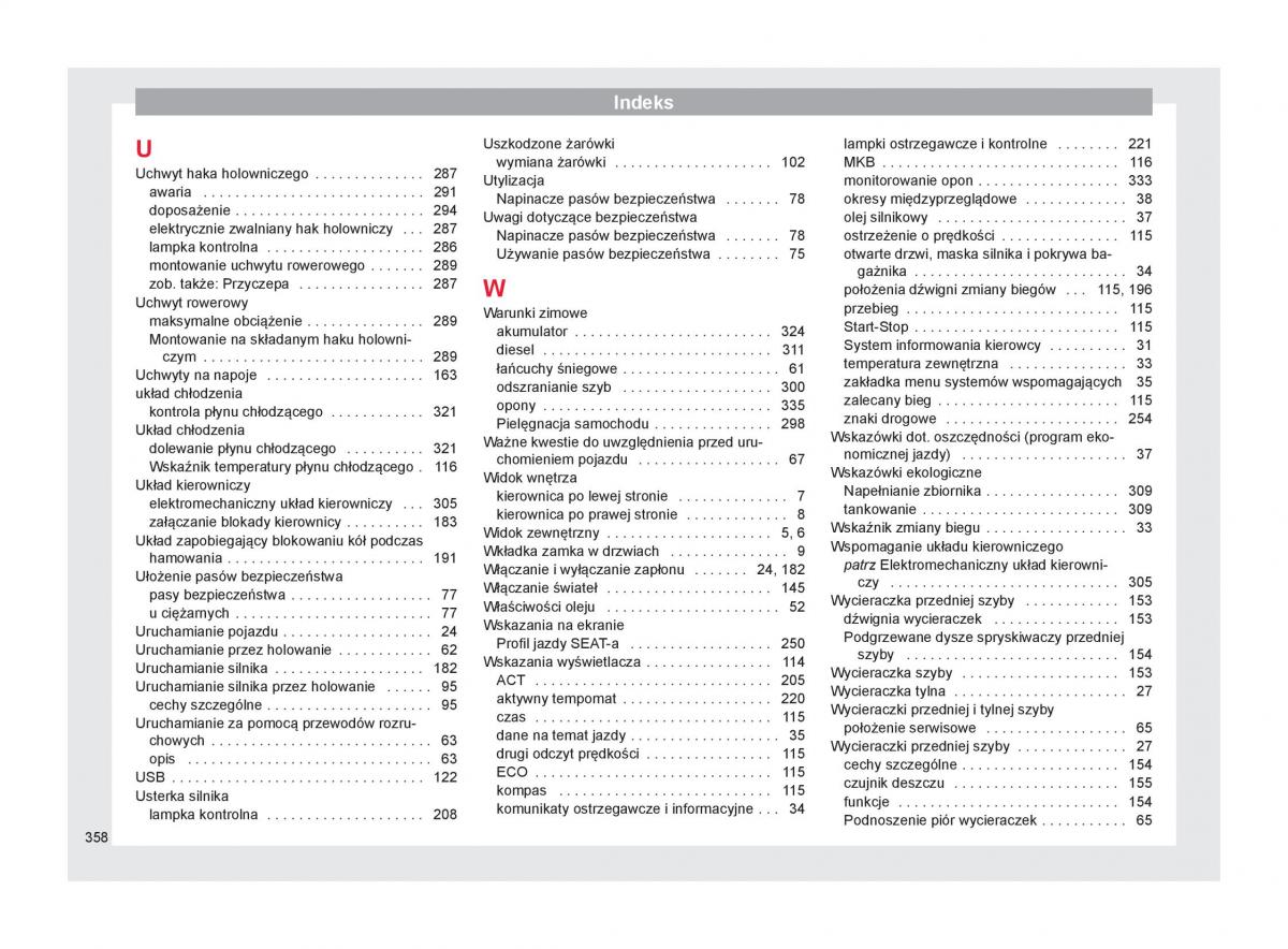 Seat Ateca instrukcja obslugi / page 360