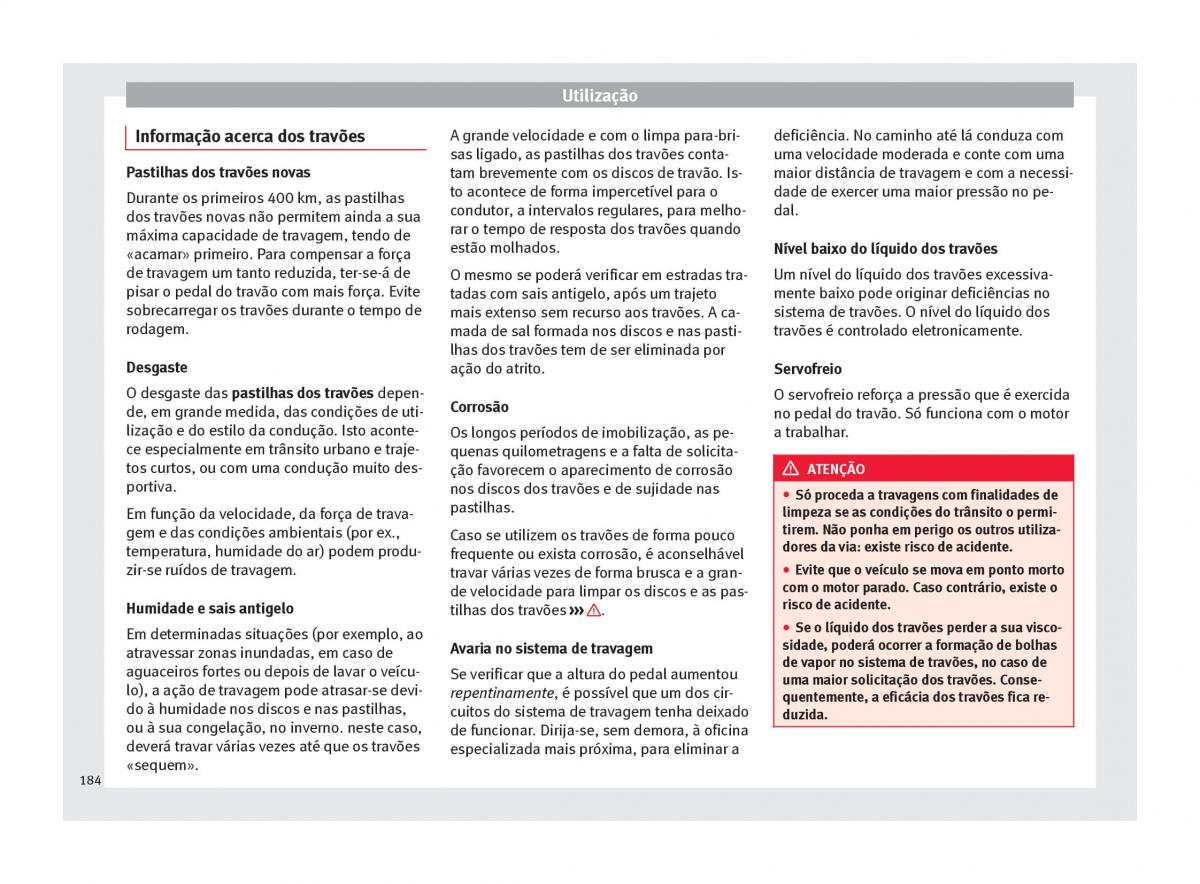 Seat Ateca manual del propietario / page 186