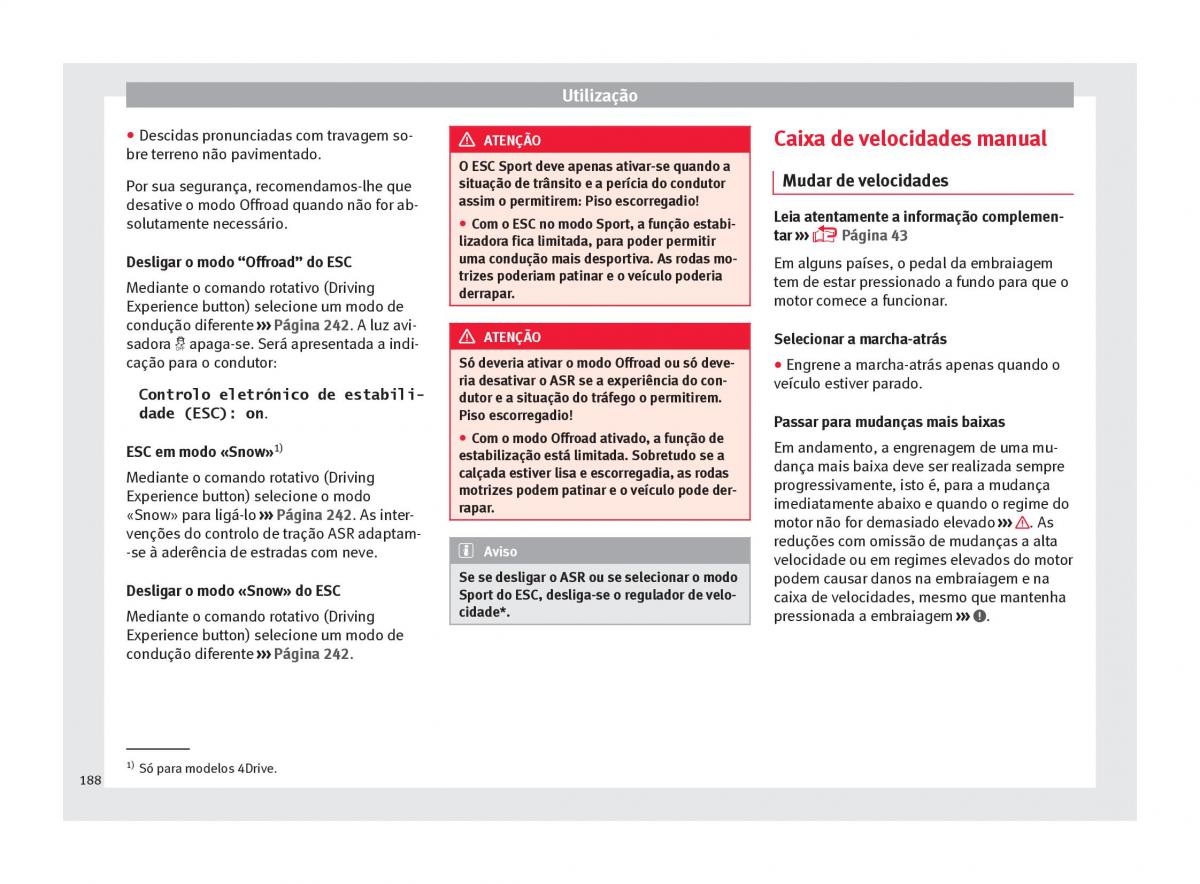 Seat Ateca manual del propietario / page 190