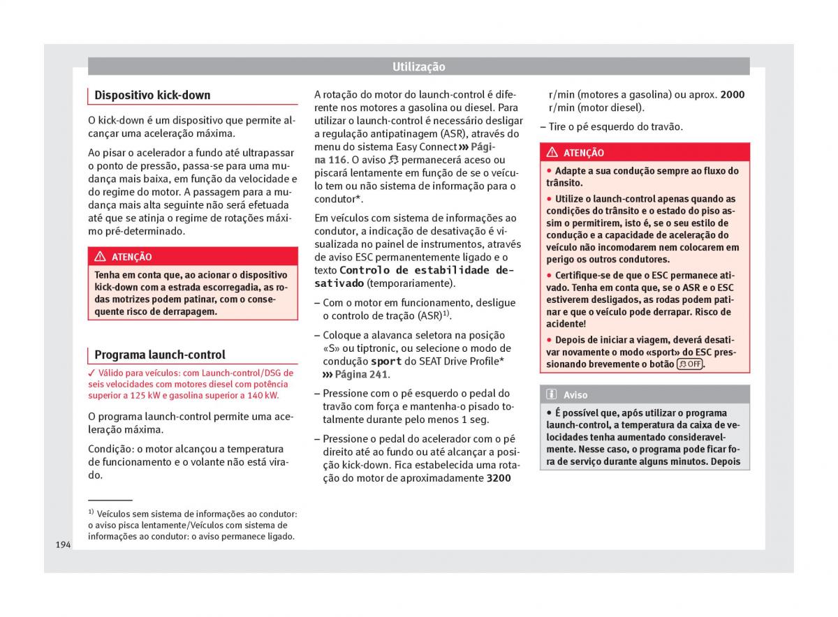 Seat Ateca manual del propietario / page 196