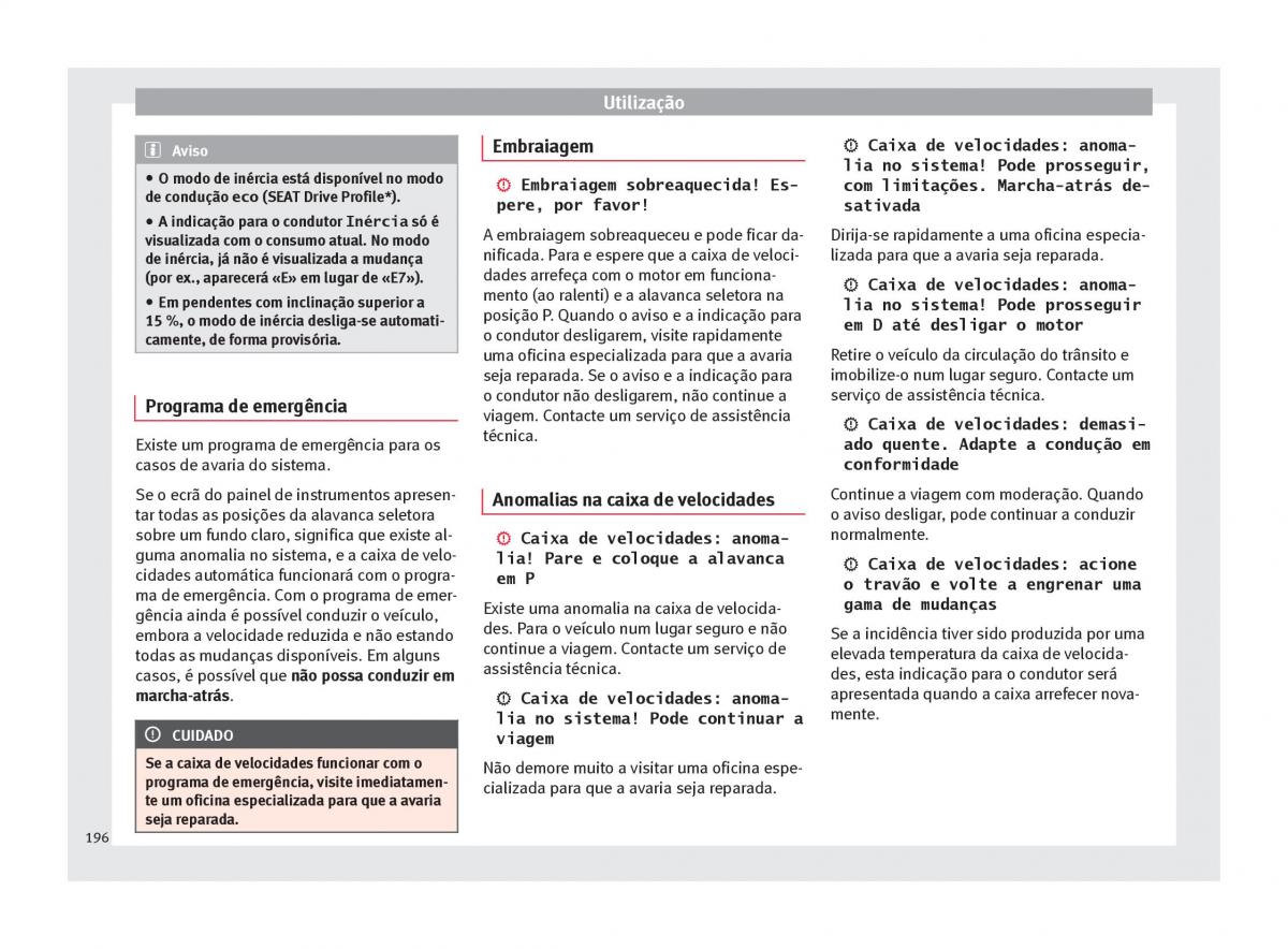 Seat Ateca manual del propietario / page 198