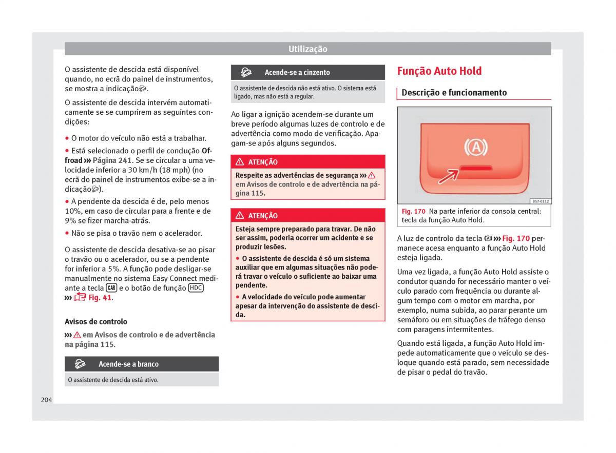 Seat Ateca manual del propietario / page 206