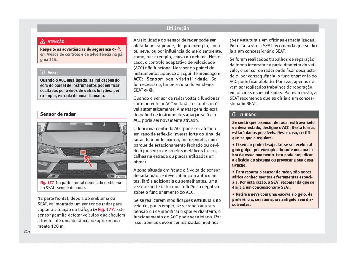 Seat Ateca manual del propietario / page 216