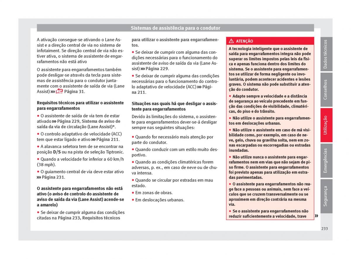 Seat Ateca manual del propietario / page 235