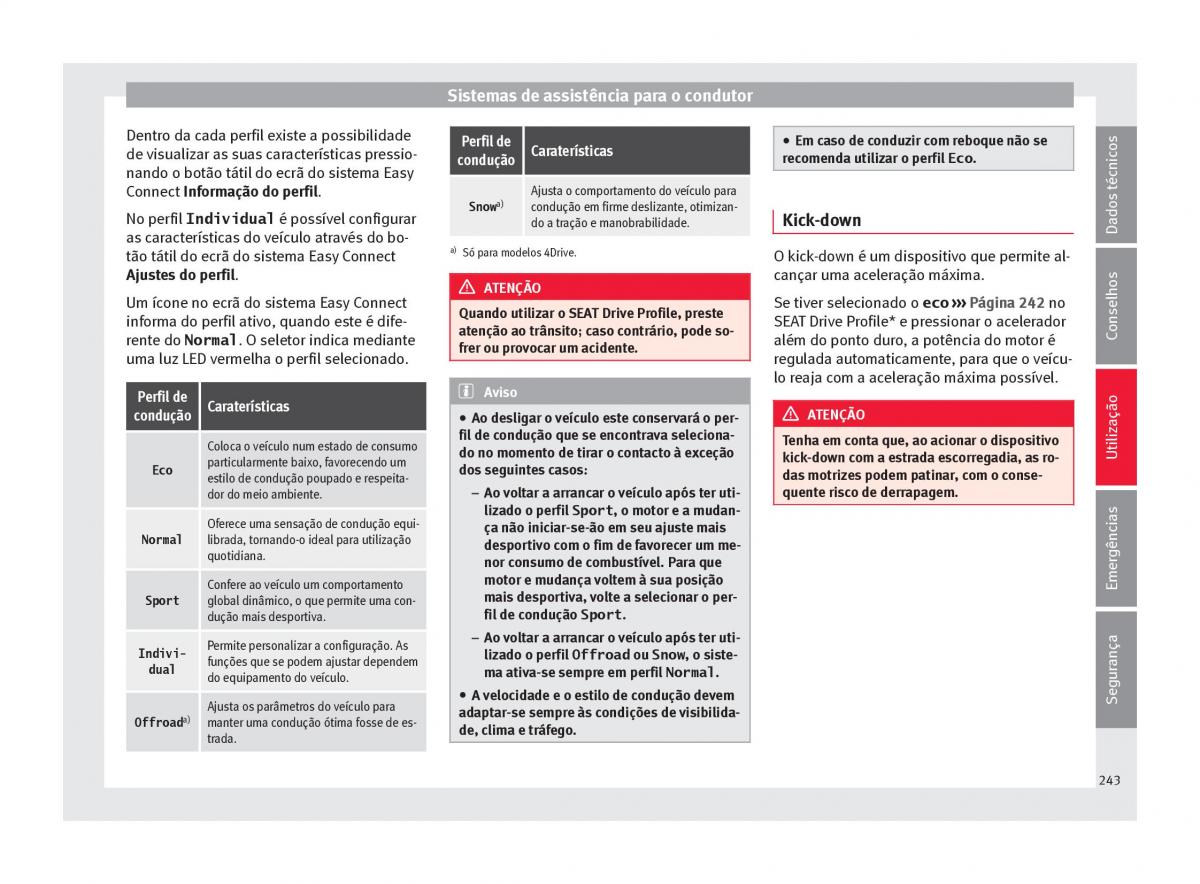 Seat Ateca manual del propietario / page 245