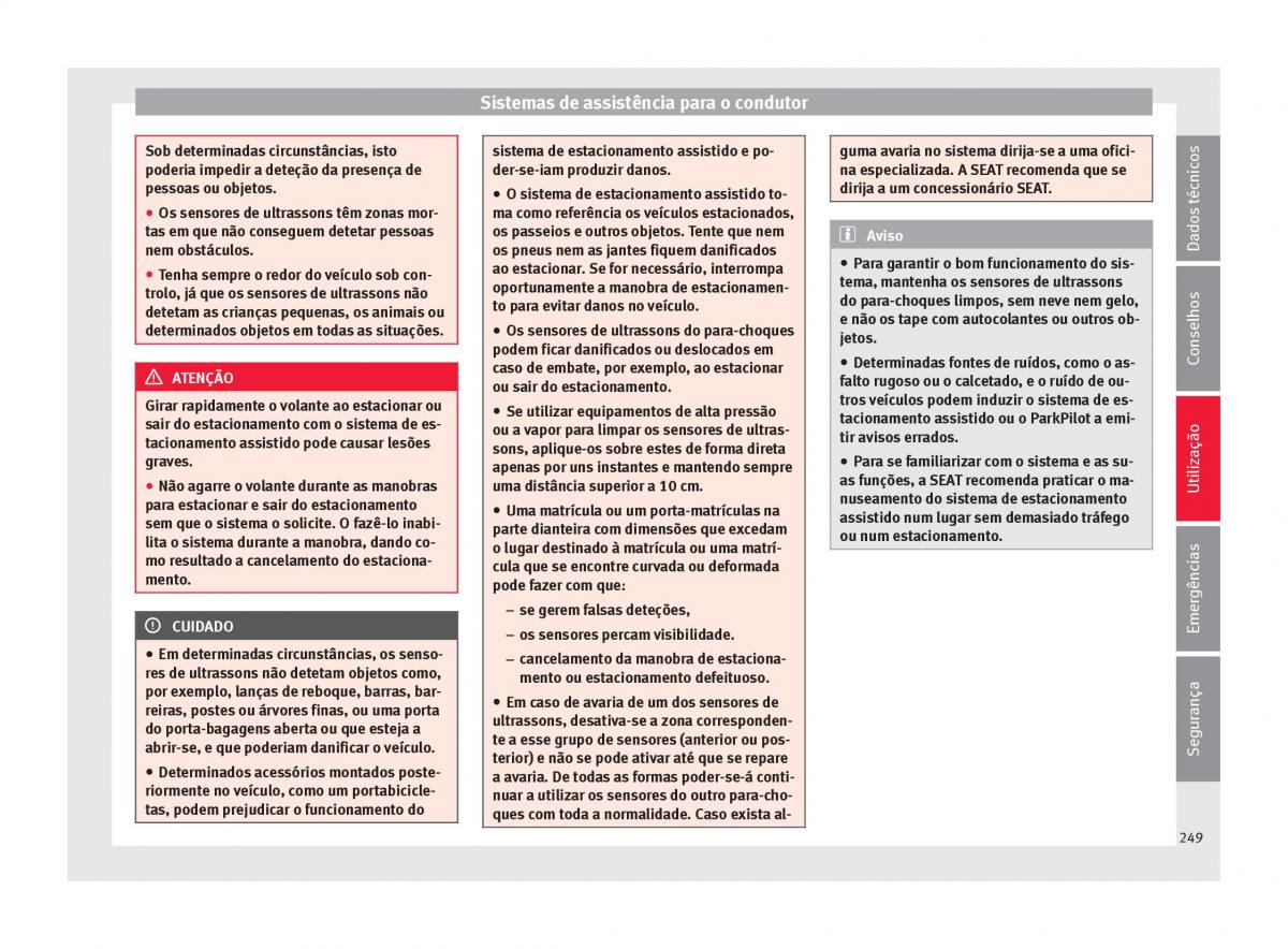 Seat Ateca manual del propietario / page 251