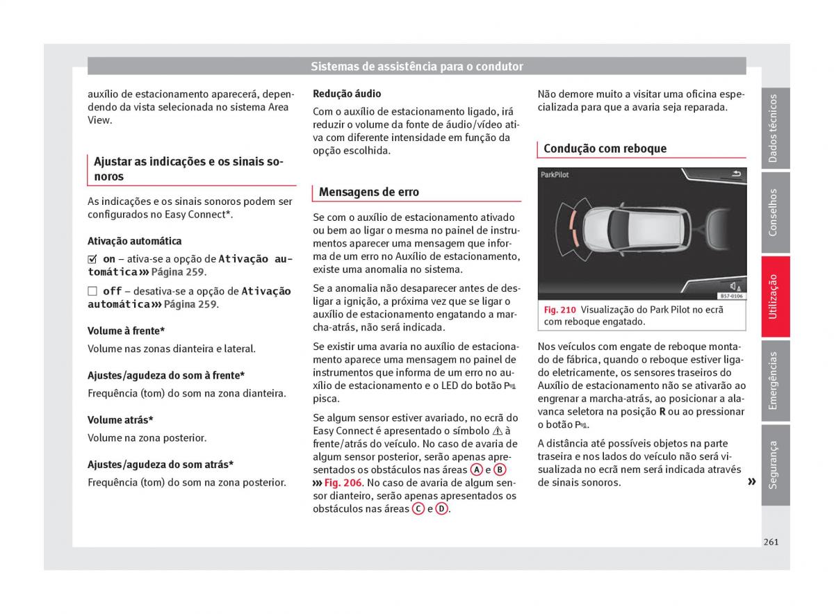 Seat Ateca manual del propietario / page 263