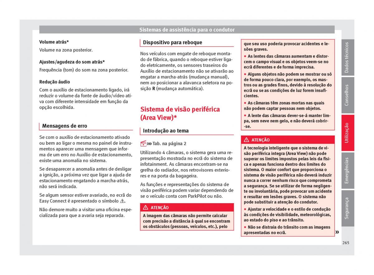 Seat Ateca manual del propietario / page 267