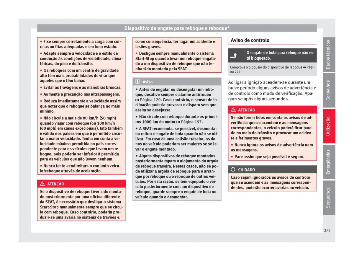 Seat Ateca manual del propietario / page 277