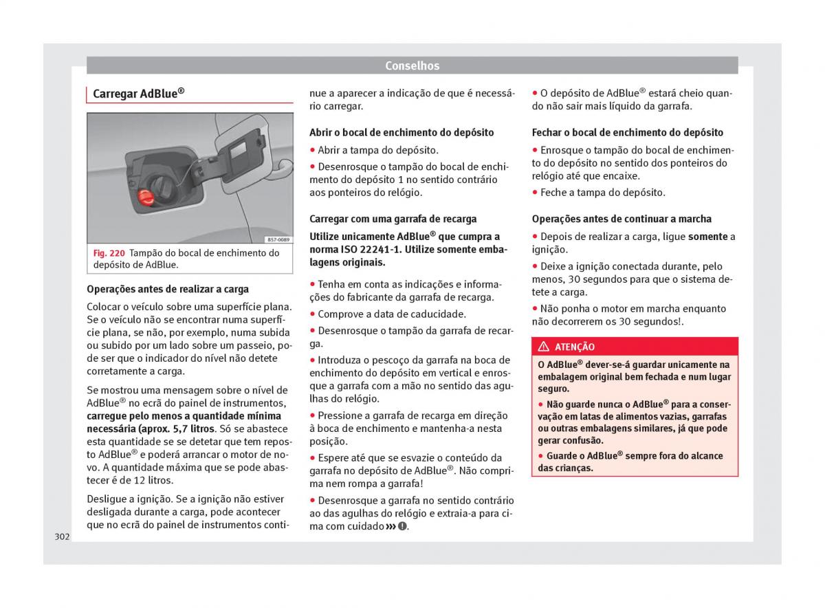 Seat Ateca manual del propietario / page 304