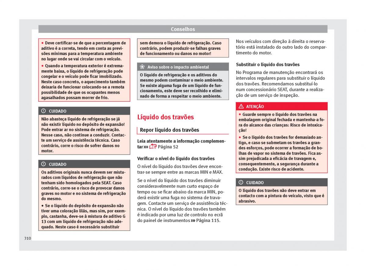 Seat Ateca manual del propietario / page 312