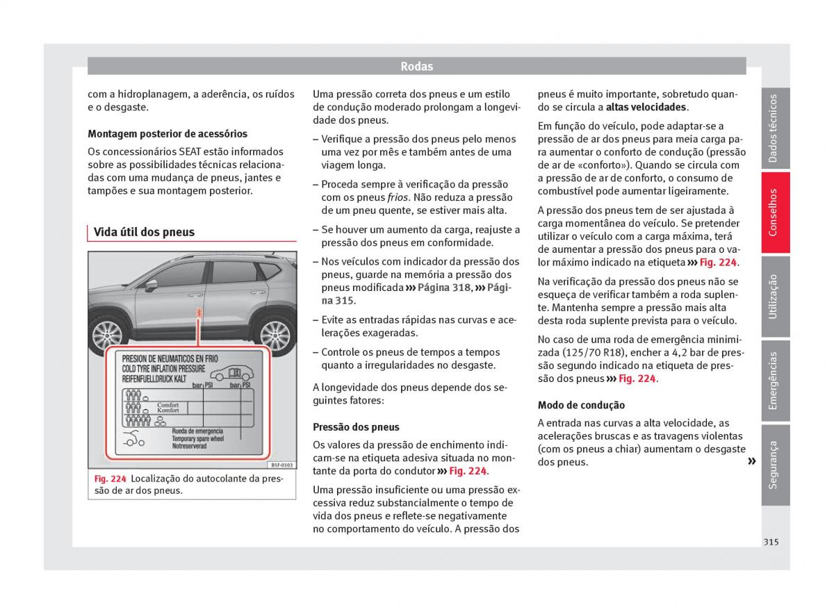 Seat Ateca manual del propietario / page 317