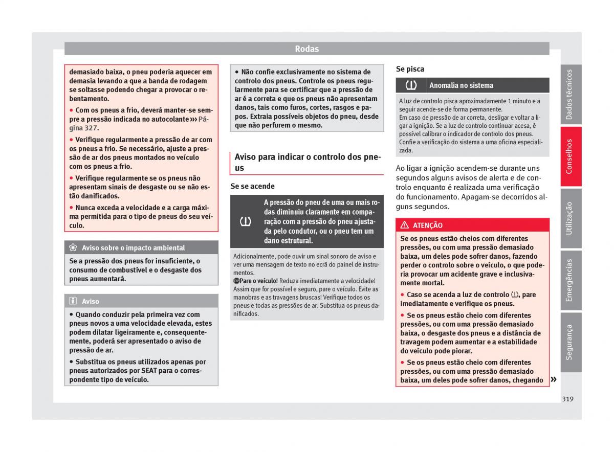 Seat Ateca manual del propietario / page 321