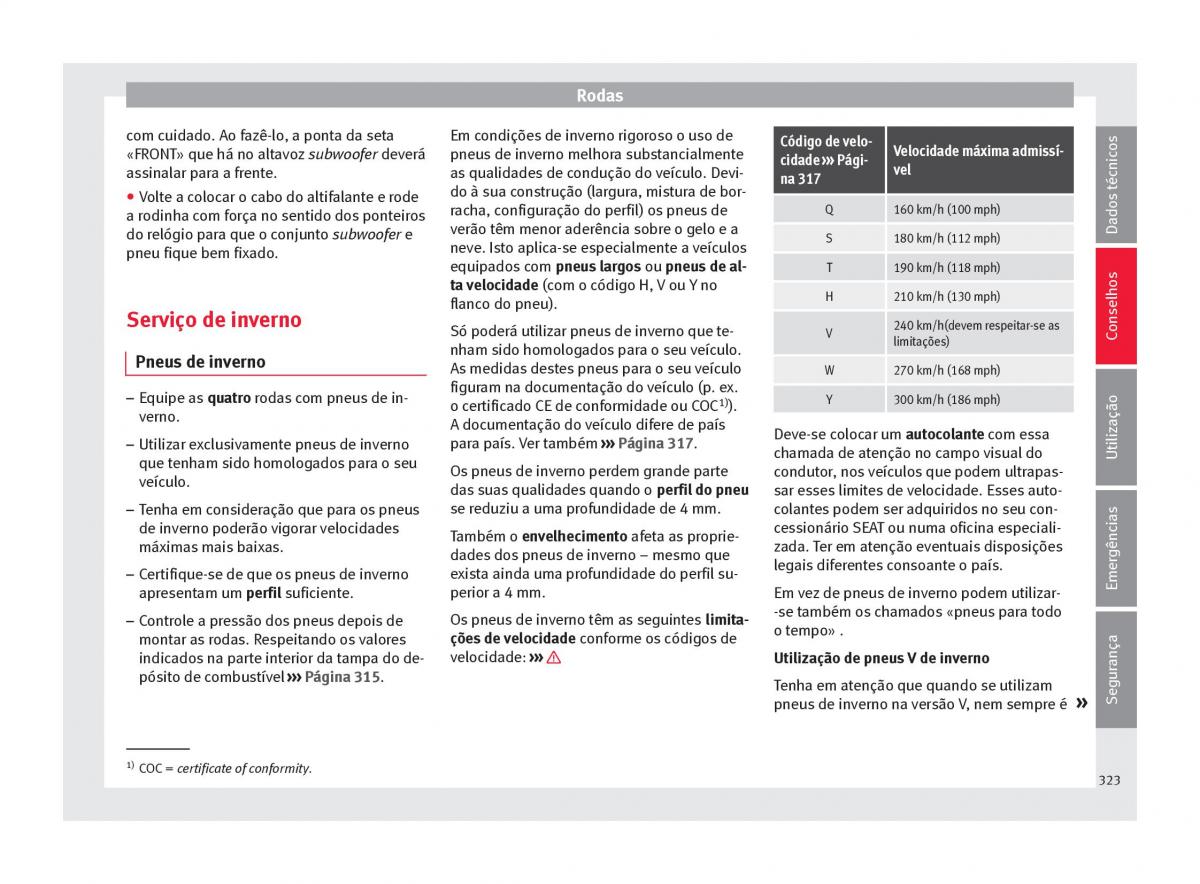 Seat Ateca manual del propietario / page 325