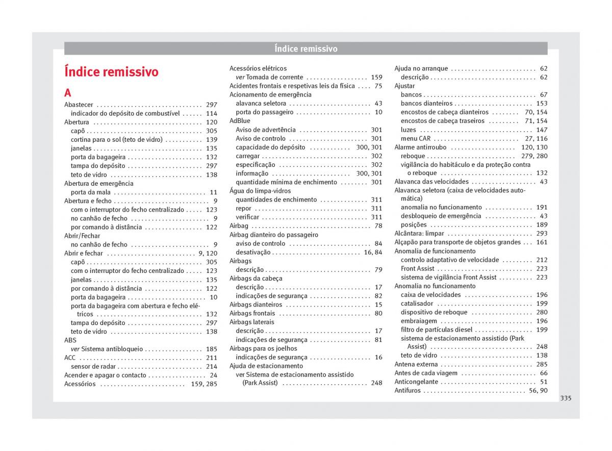 Seat Ateca manual del propietario / page 337