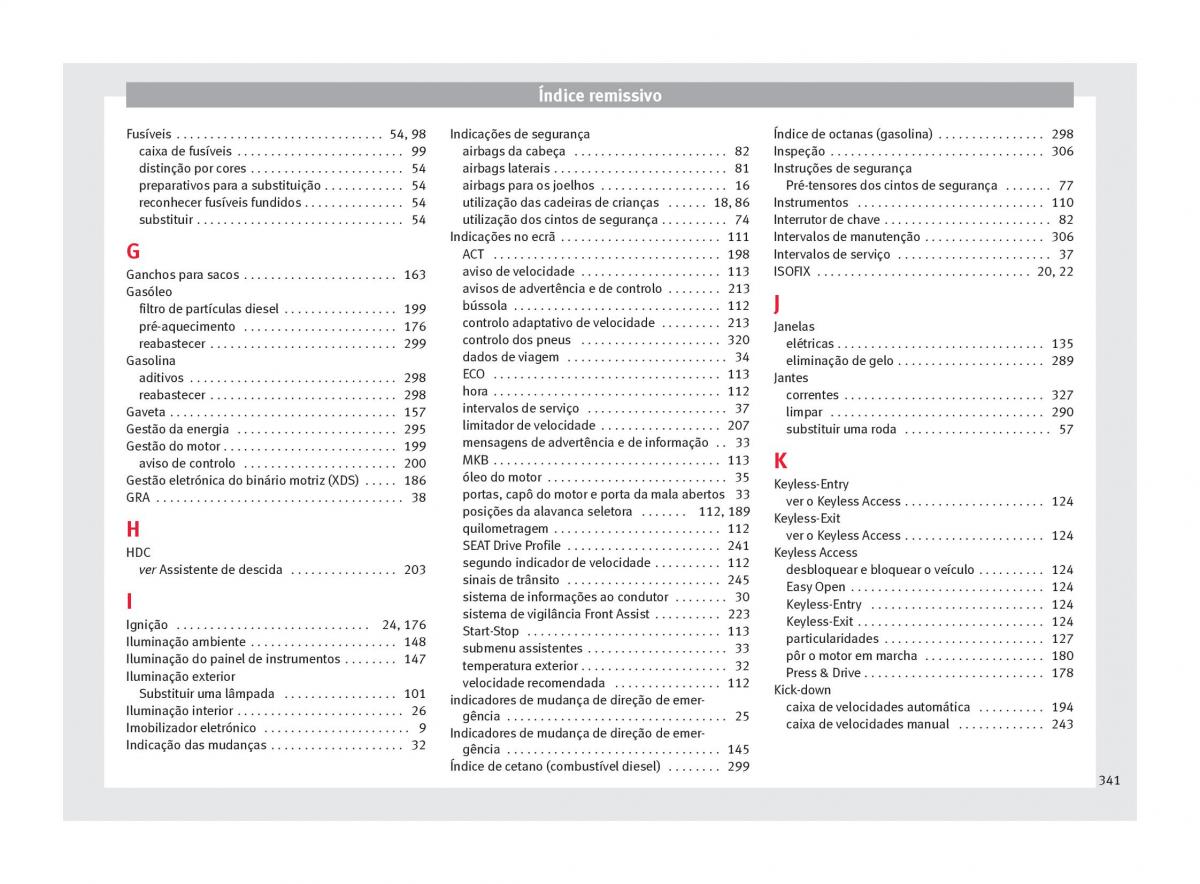 Seat Ateca manual del propietario / page 343