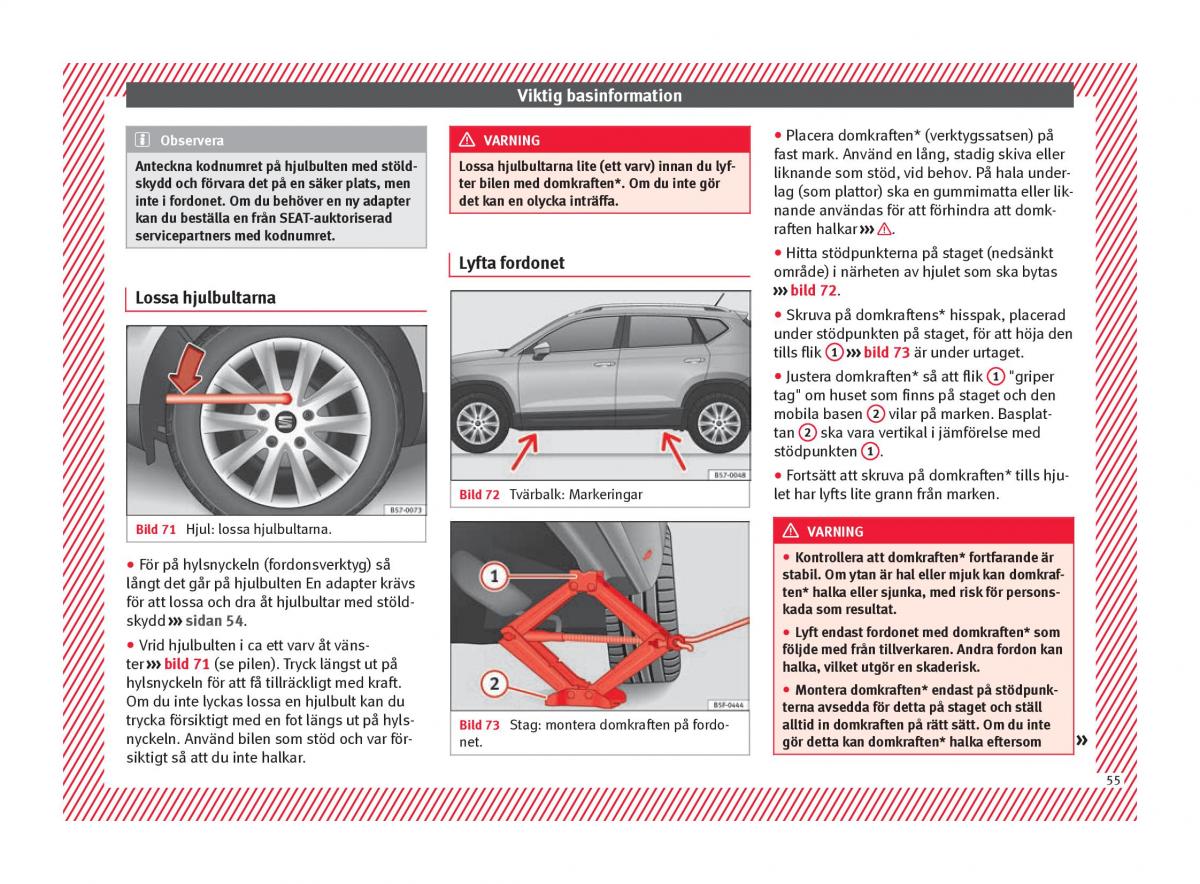 Seat Ateca instruktionsbok / page 57