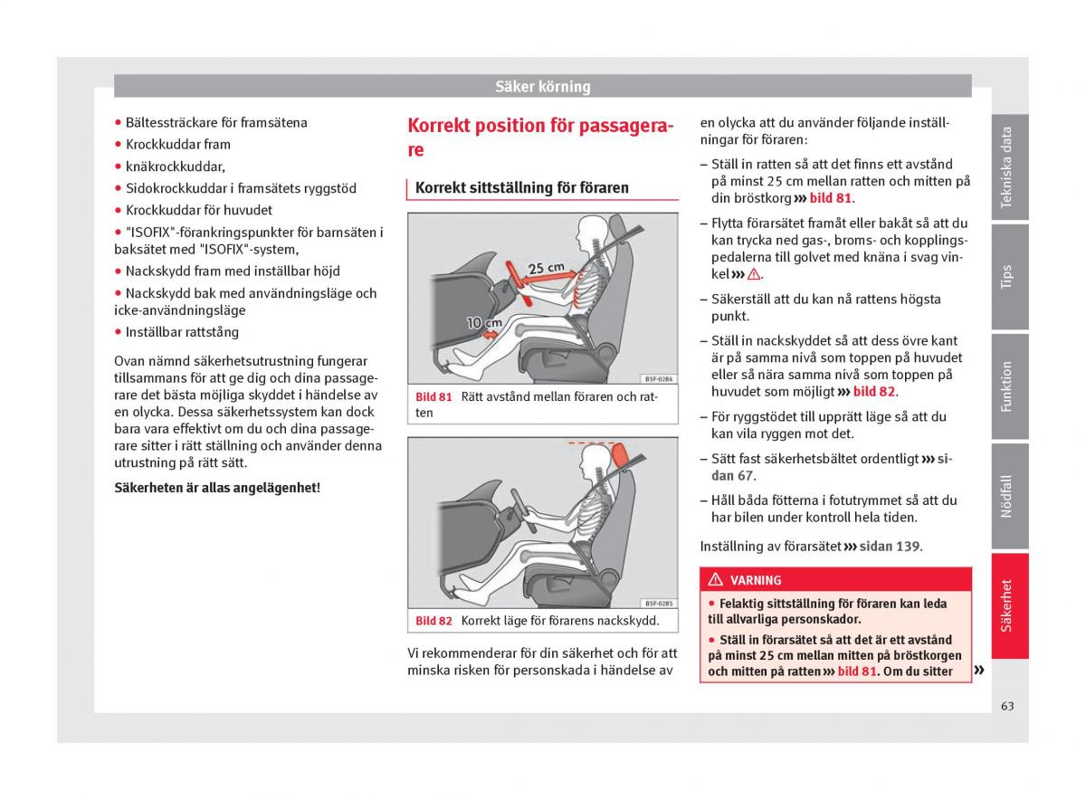 Seat Ateca instruktionsbok / page 65