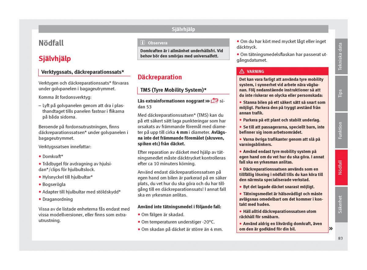 Seat Ateca instruktionsbok / page 85