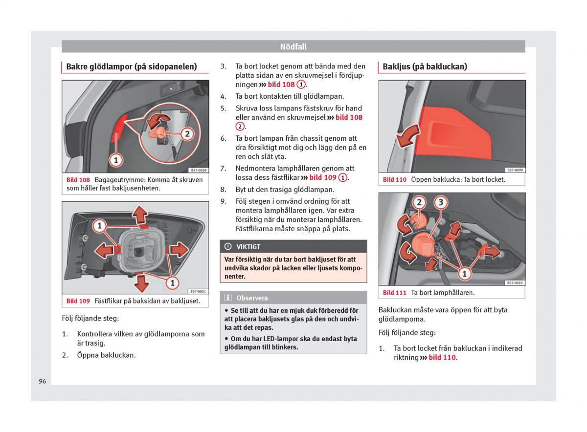 Seat Ateca instruktionsbok / page 98