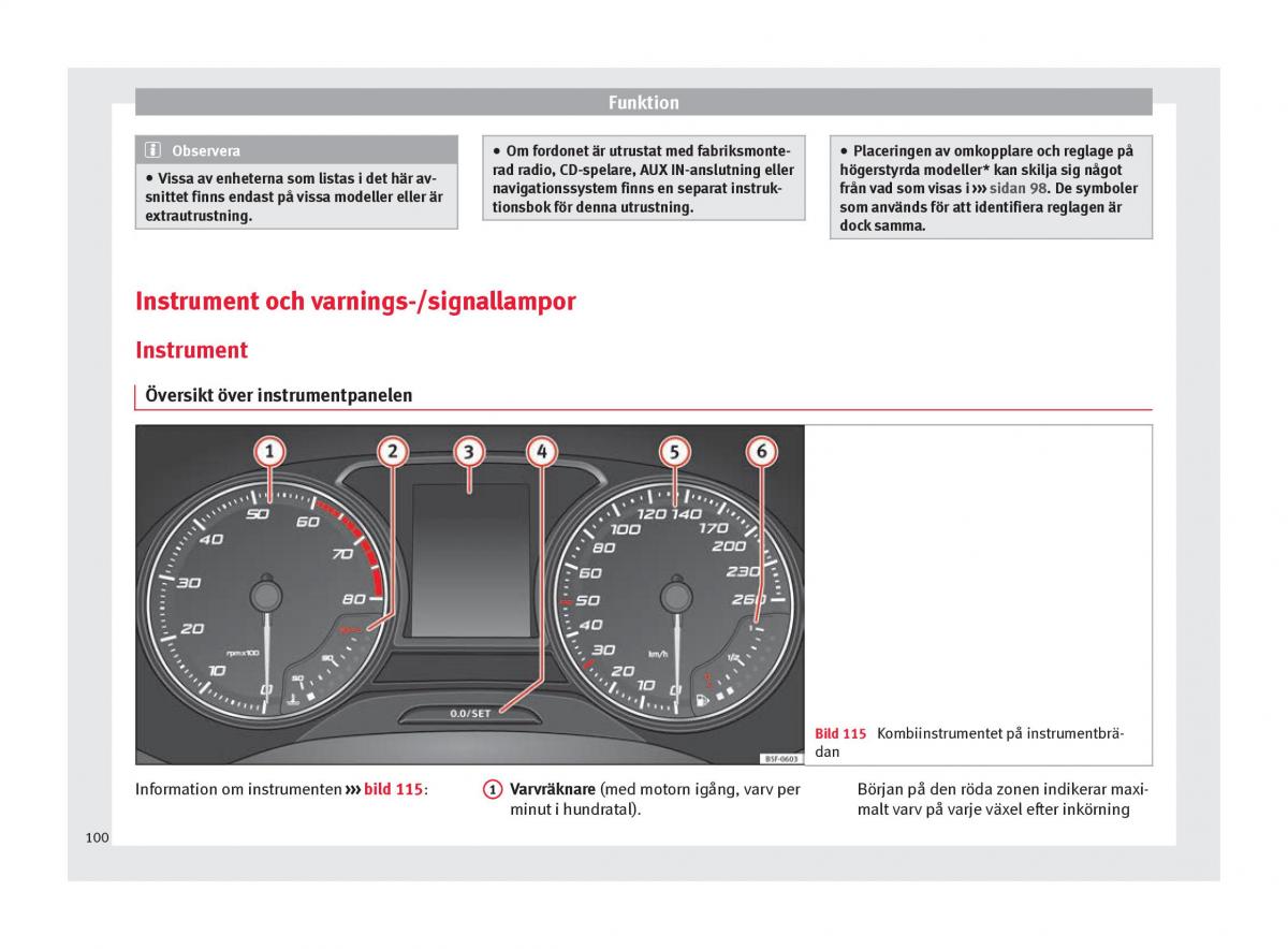 Seat Ateca instruktionsbok / page 102