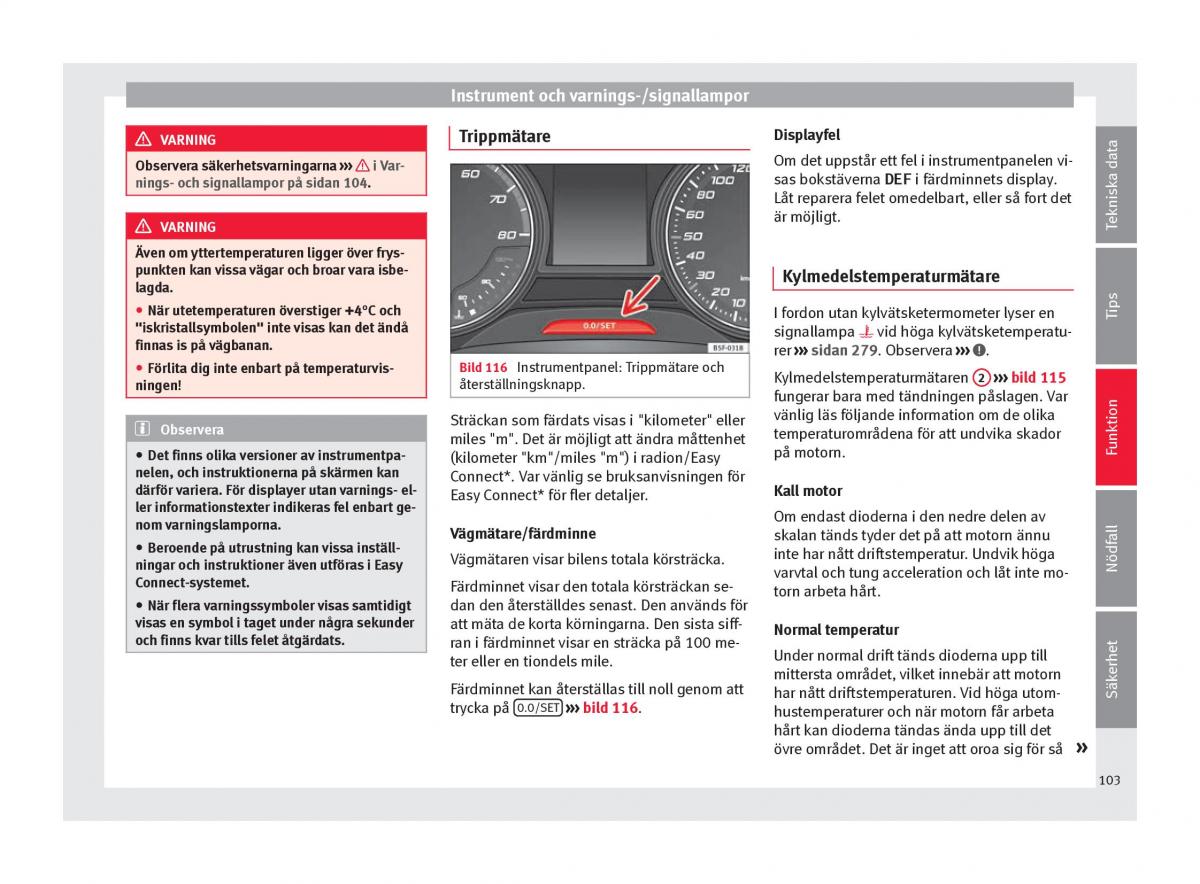 Seat Ateca instruktionsbok / page 105