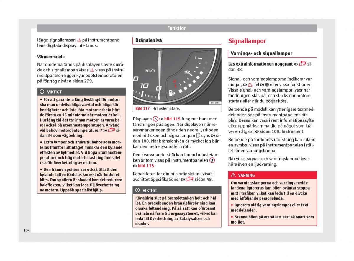 Seat Ateca instruktionsbok / page 106