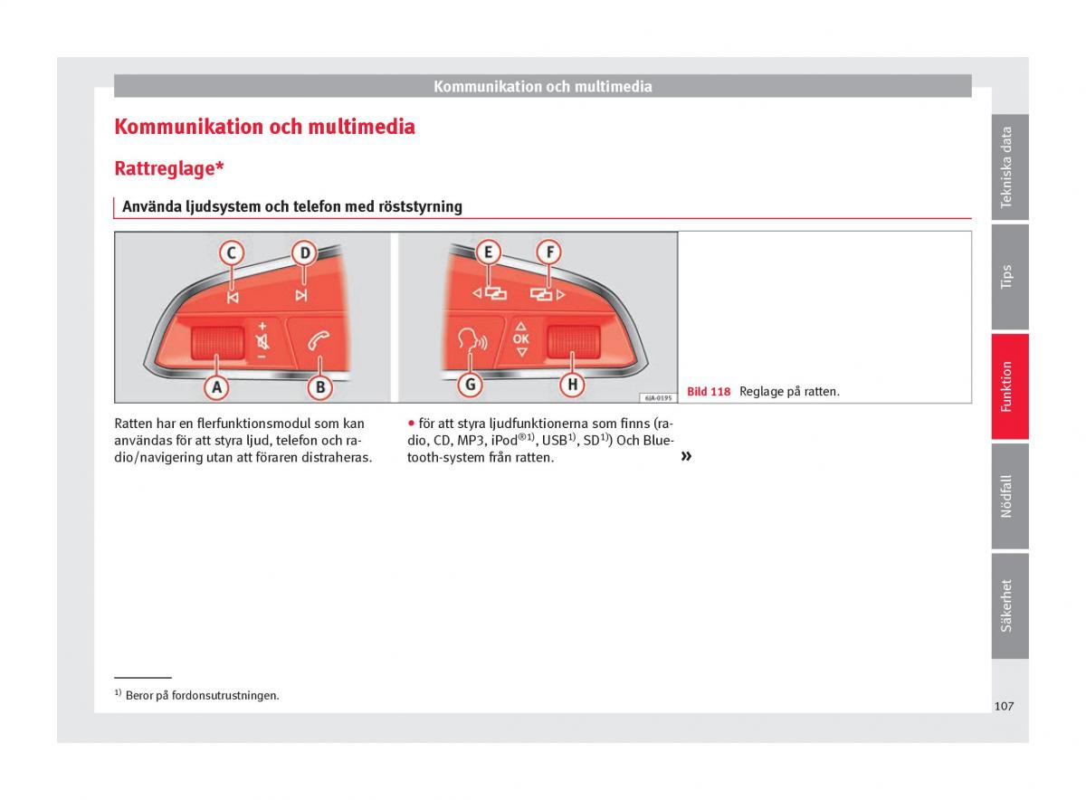 Seat Ateca instruktionsbok / page 109