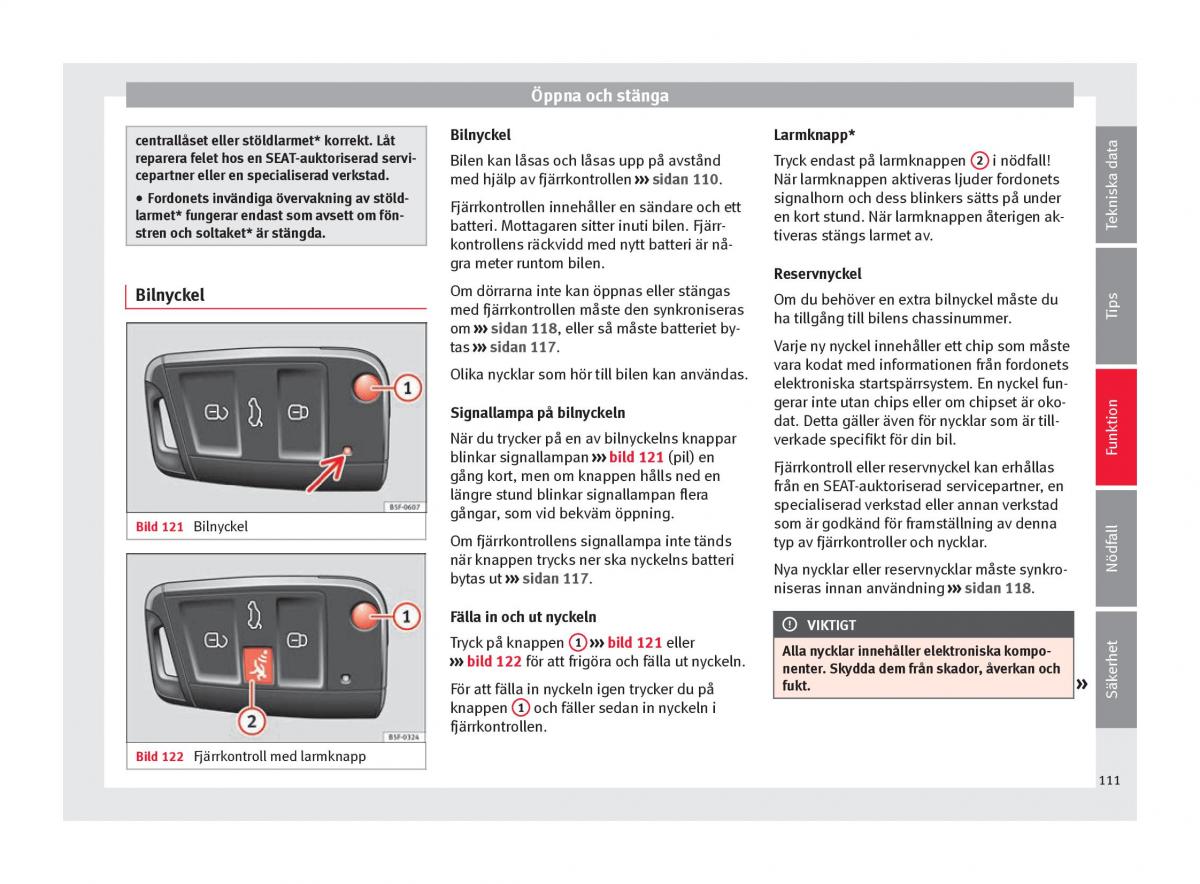 Seat Ateca instruktionsbok / page 113