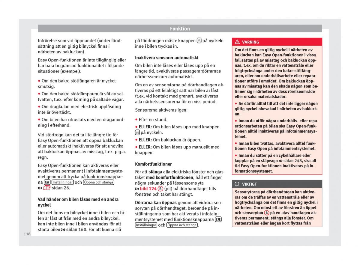 Seat Ateca instruktionsbok / page 118