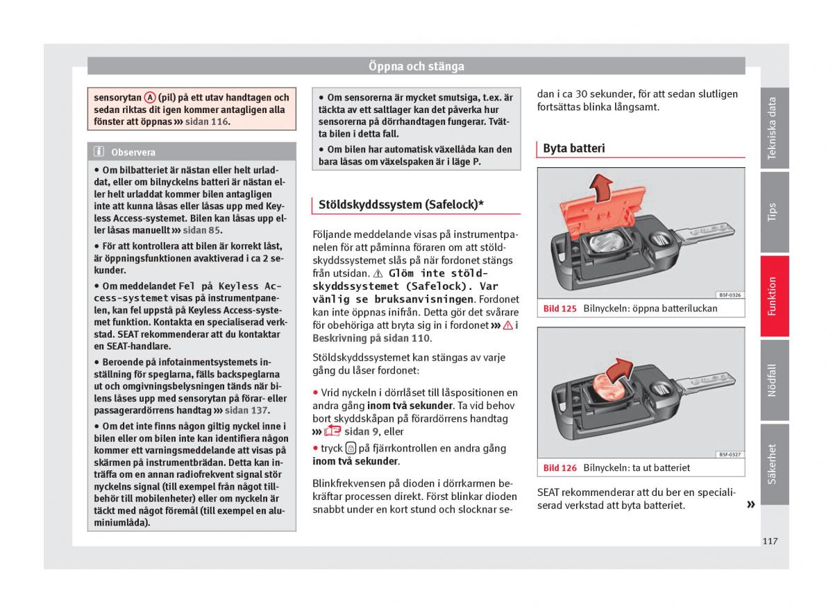 Seat Ateca instruktionsbok / page 119