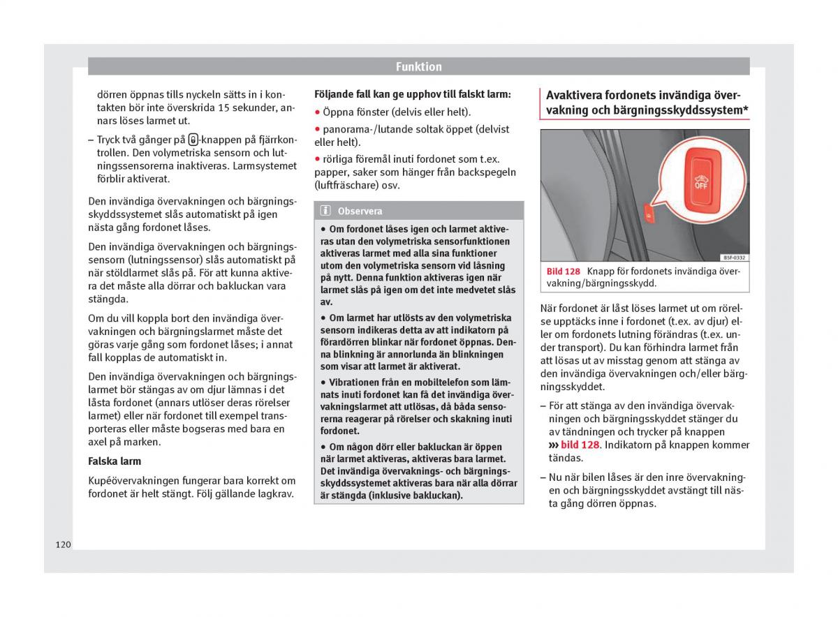 Seat Ateca instruktionsbok / page 122