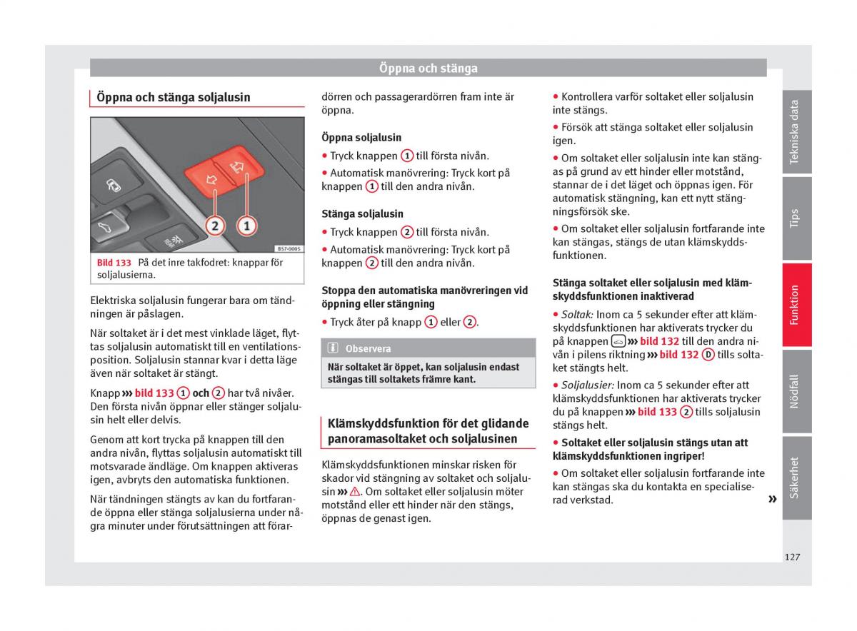 Seat Ateca instruktionsbok / page 129