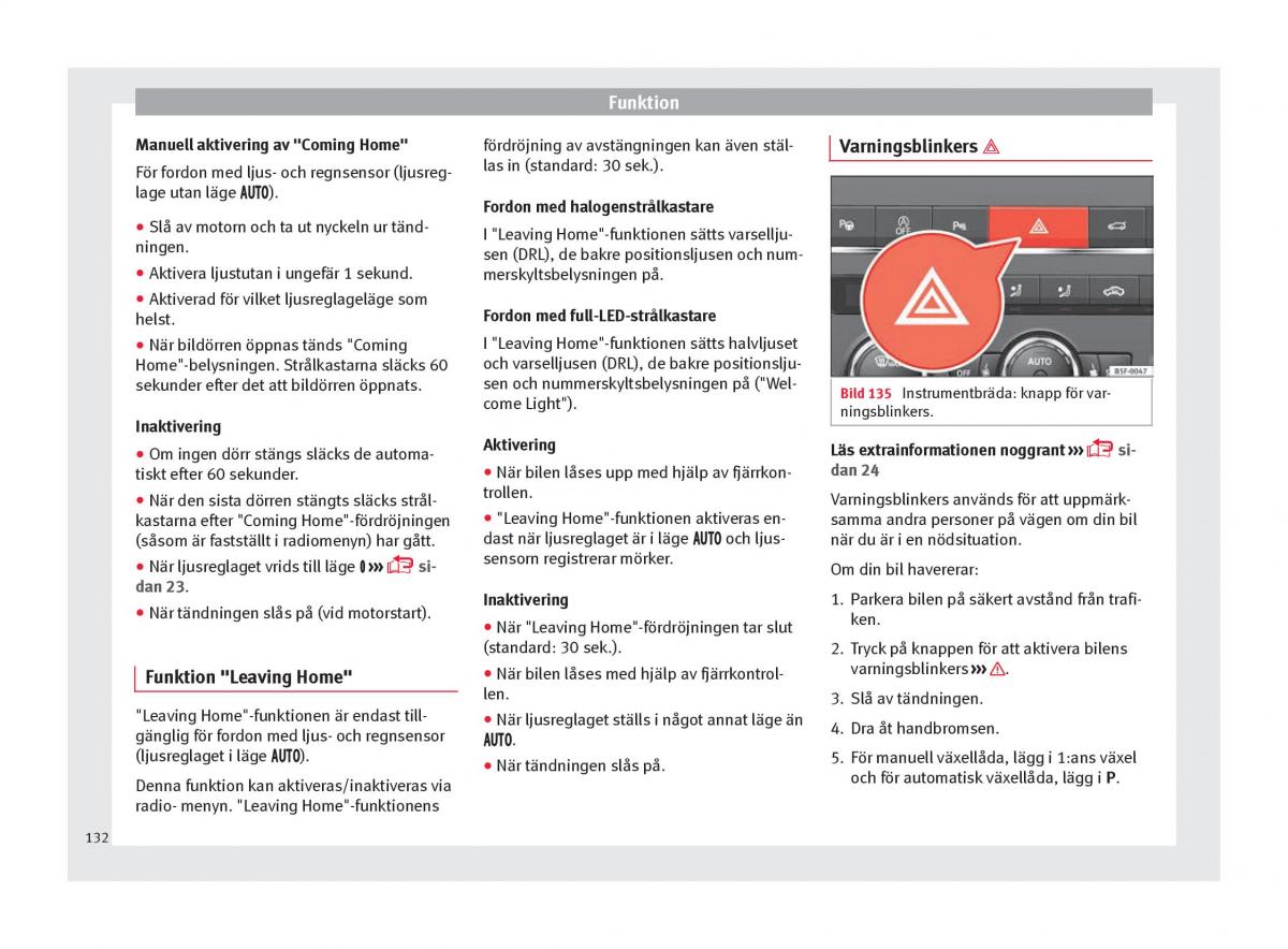 Seat Ateca instruktionsbok / page 134