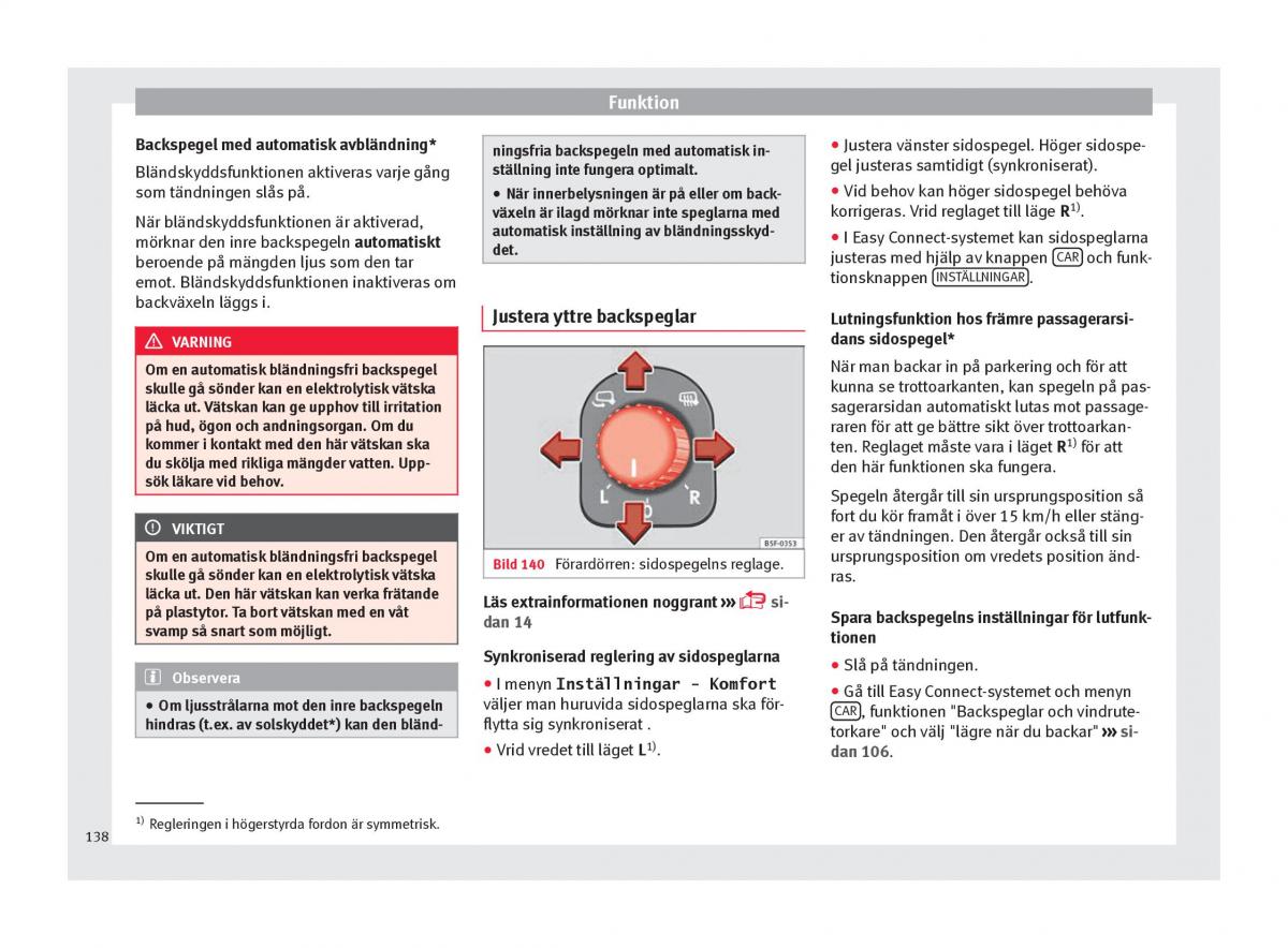 Seat Ateca instruktionsbok / page 140