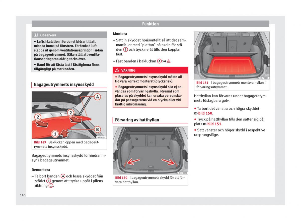 Seat Ateca instruktionsbok / page 148