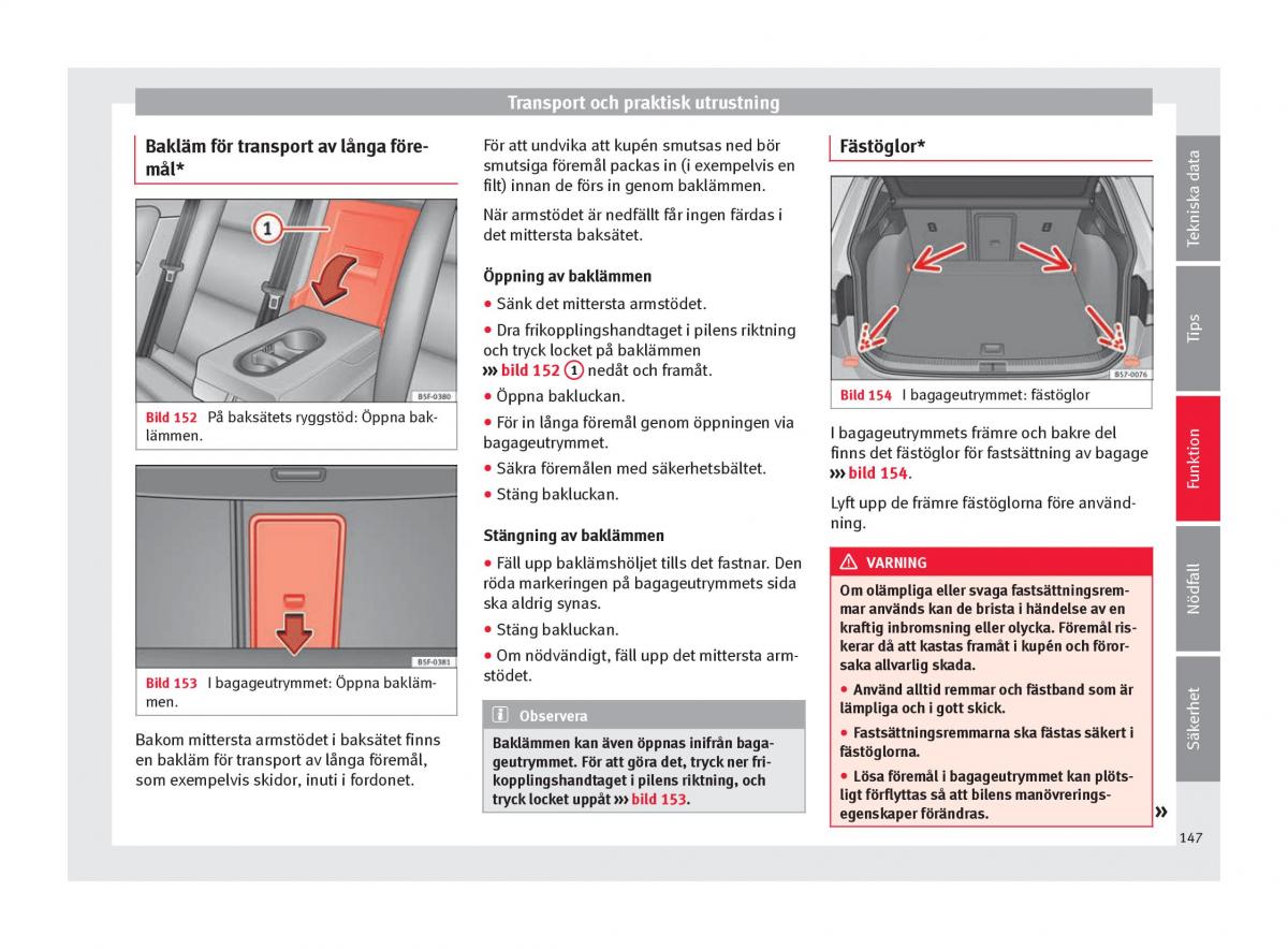 Seat Ateca instruktionsbok / page 149