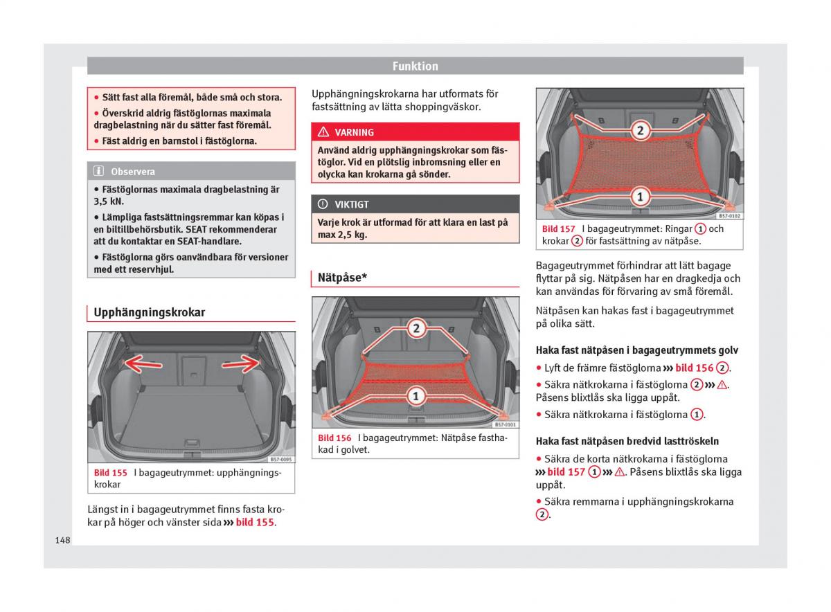 Seat Ateca instruktionsbok / page 150