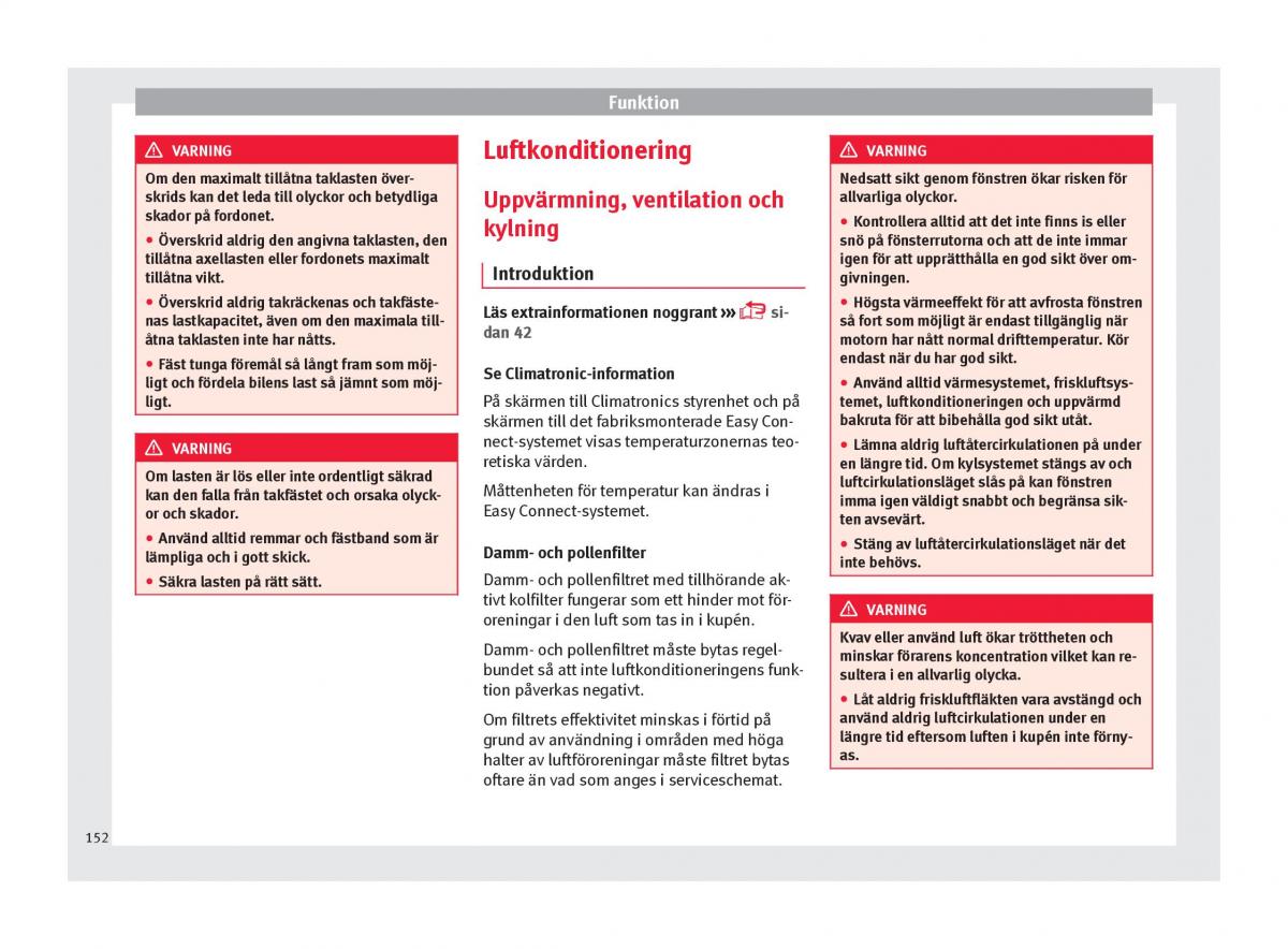 Seat Ateca instruktionsbok / page 154