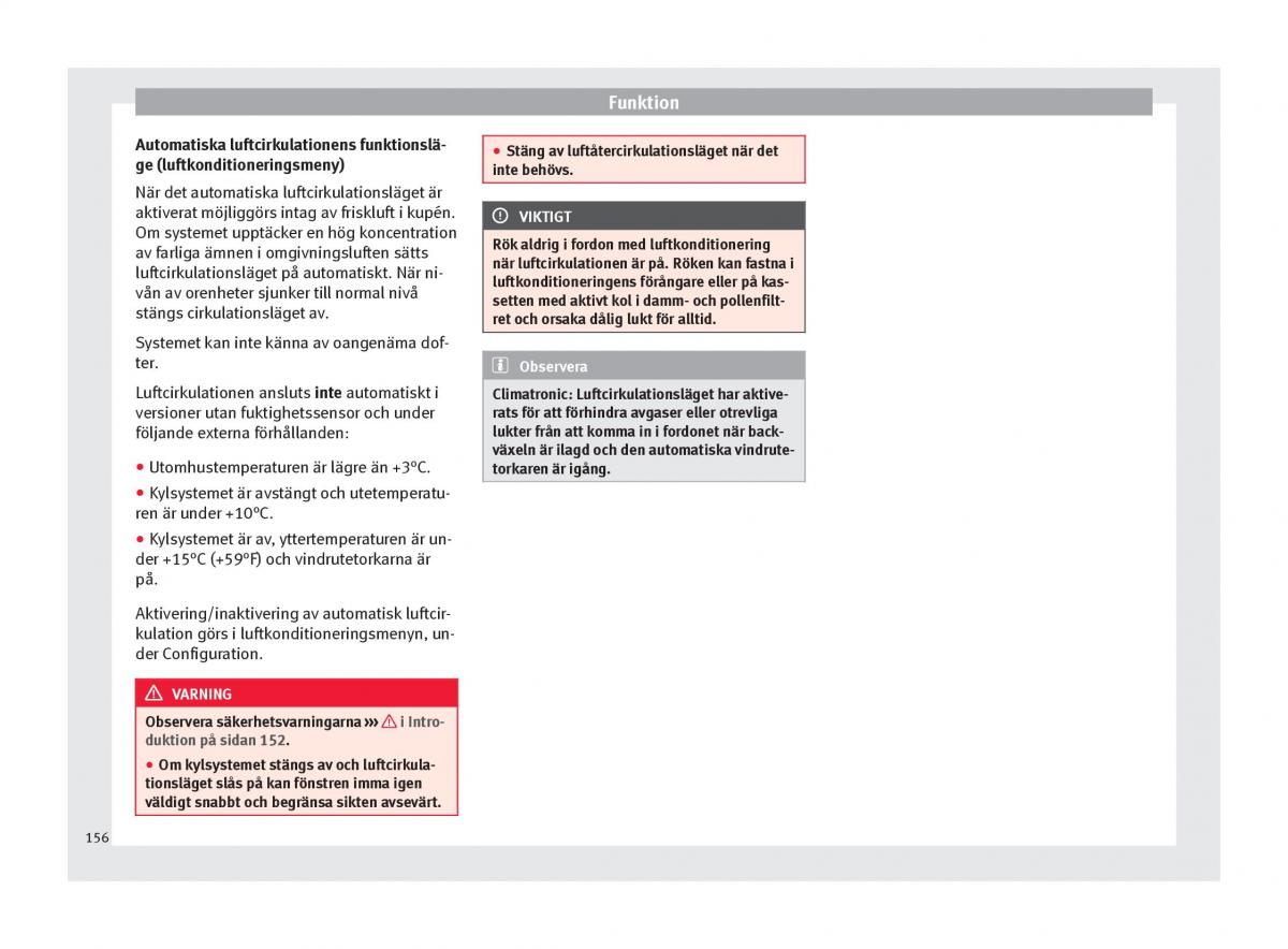 Seat Ateca instruktionsbok / page 158