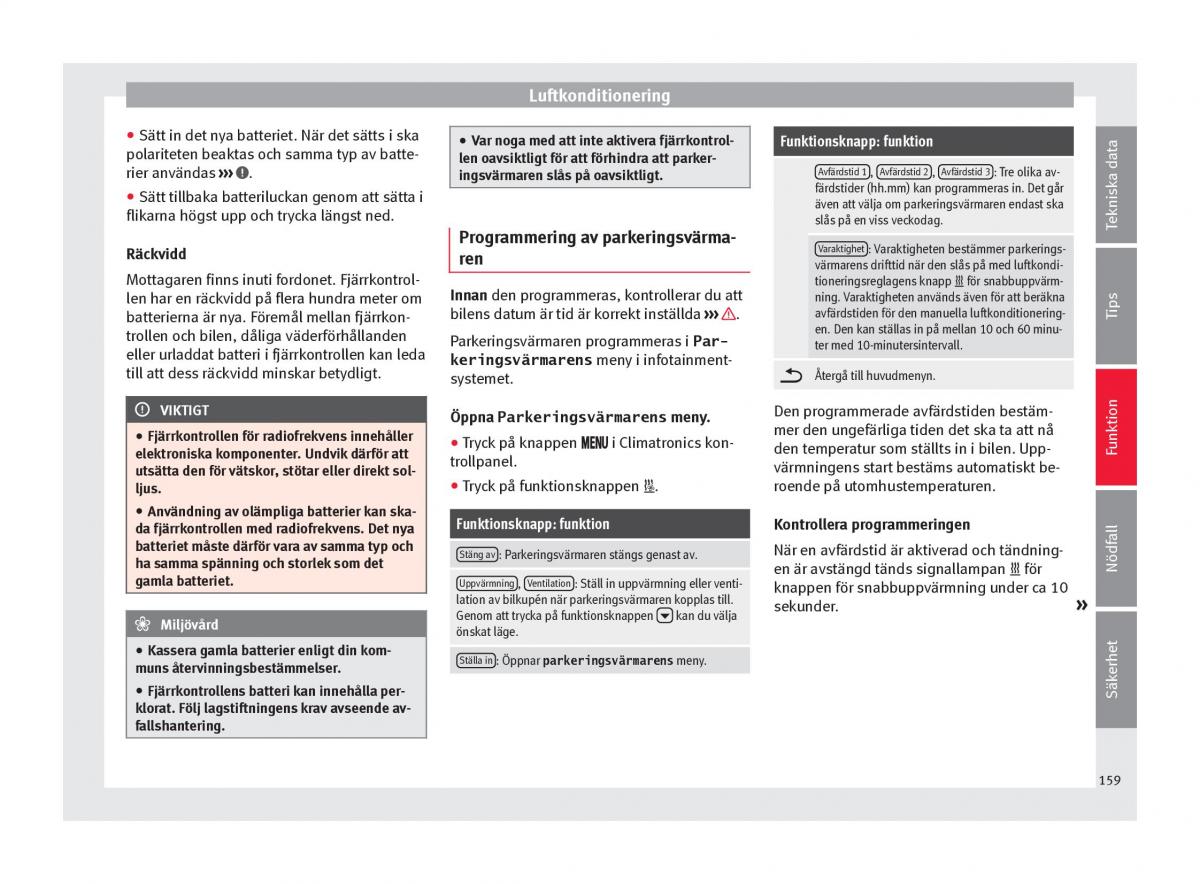 Seat Ateca instruktionsbok / page 161