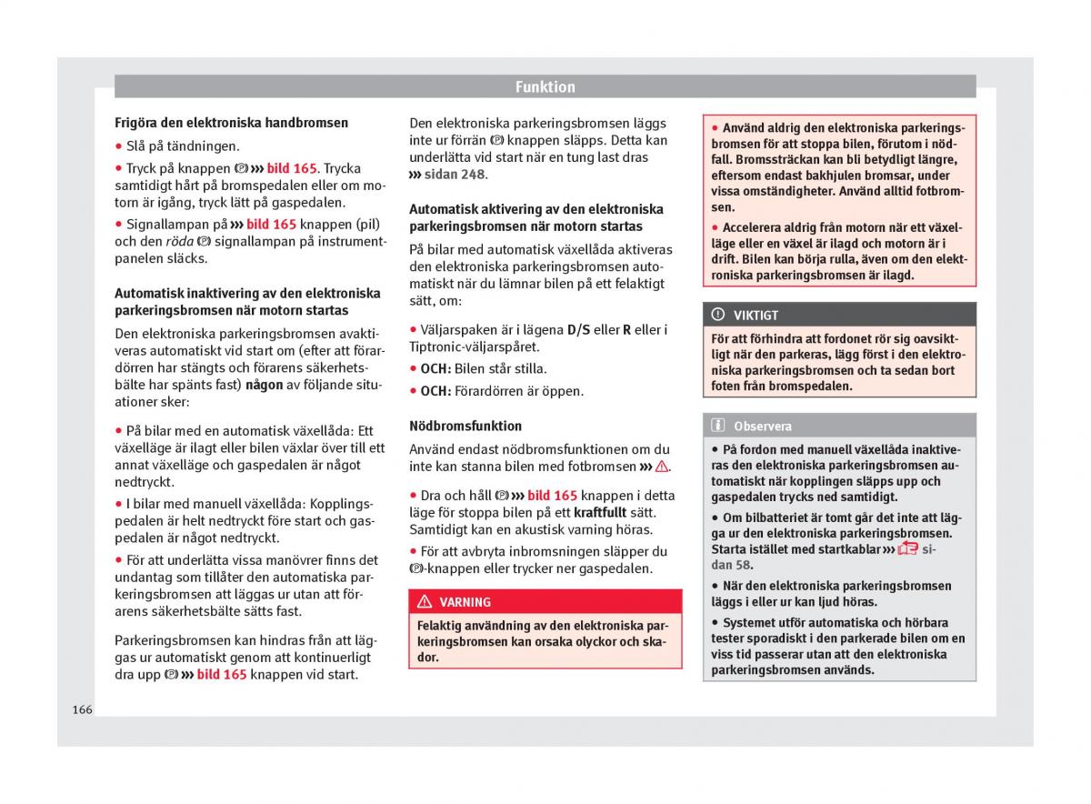 Seat Ateca instruktionsbok / page 168