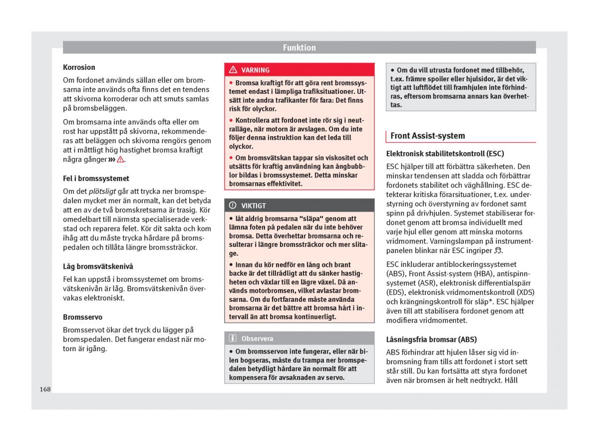 Seat Ateca instruktionsbok / page 170