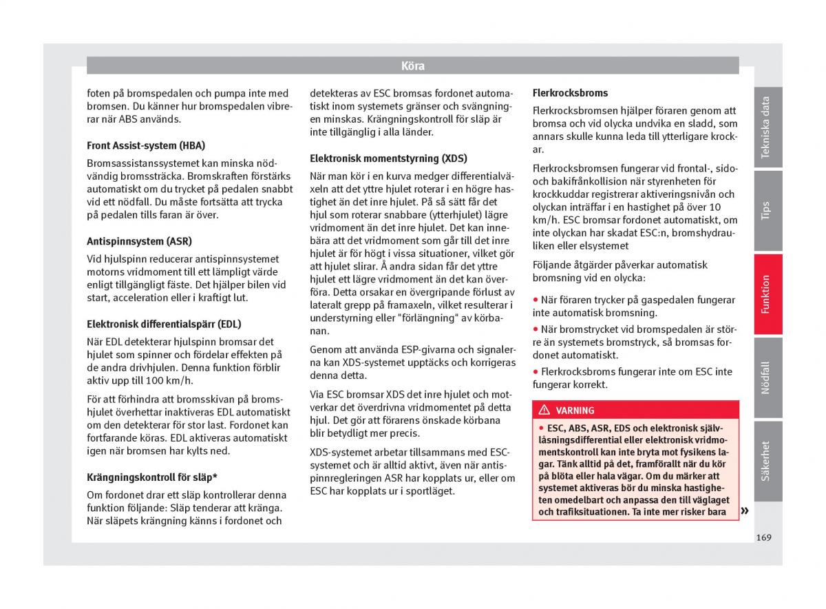 Seat Ateca instruktionsbok / page 171