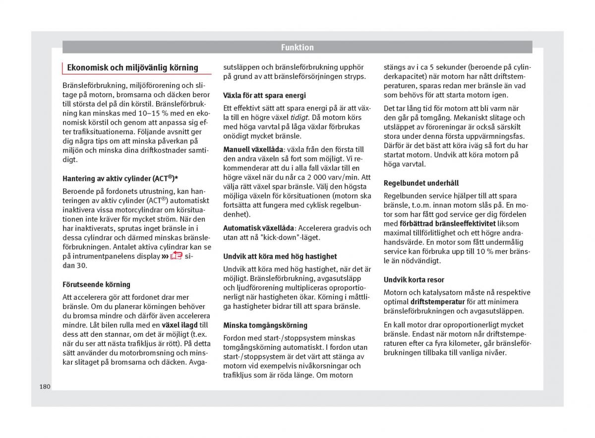 Seat Ateca instruktionsbok / page 182