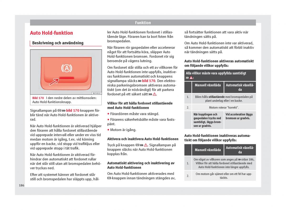 Seat Ateca instruktionsbok / page 188